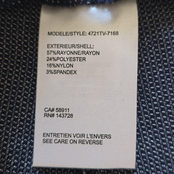 Tribal Wide Leg Crop Pants Womens 24W Ink High Rise Stretch Micro Dot Stitch Fix - Picture 6 of 14